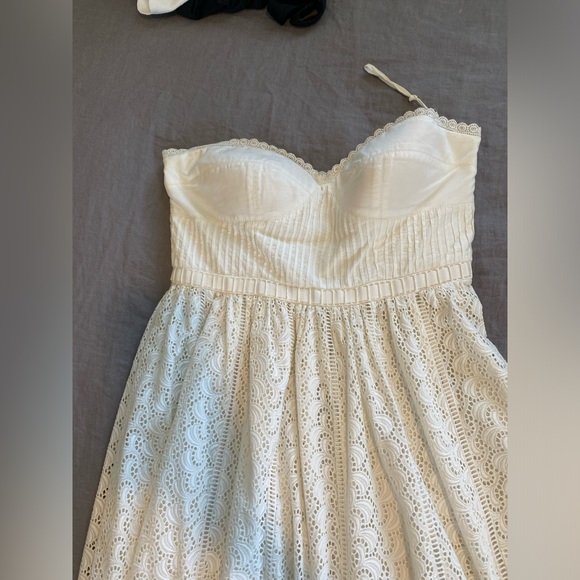Tibi Retro White Corset Dress with Eyelet Skirt Detail Size:10 - Picture 8 of 9